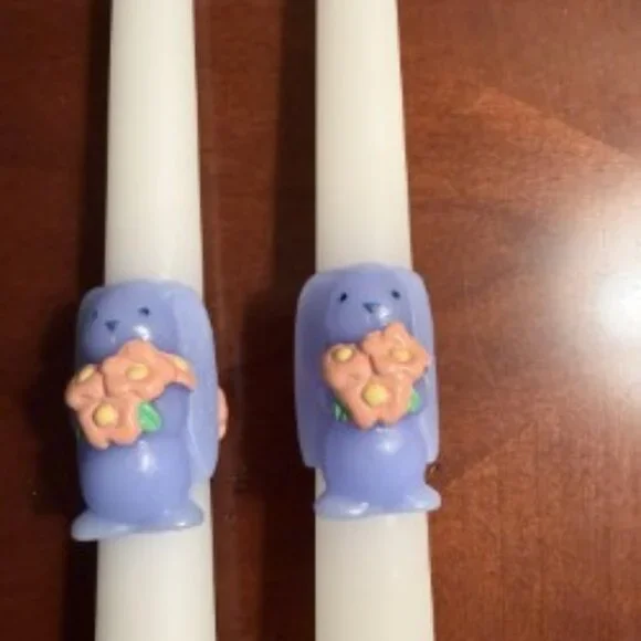 Spring Bunny Tapers - Picture 1 of 8